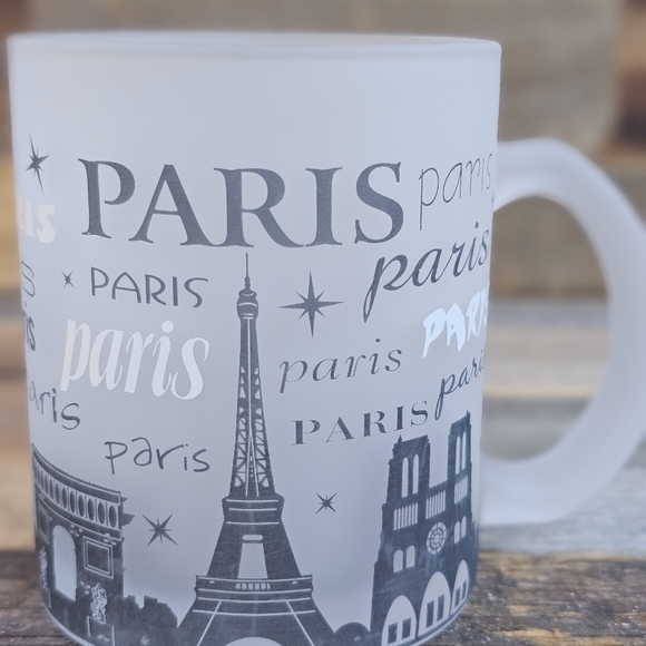 PARIS Frosted Glass Mug Tea Cup - Picture 3 of 7